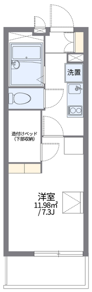 レオパレスネスト中百舌鳥Ⅱ 間取り