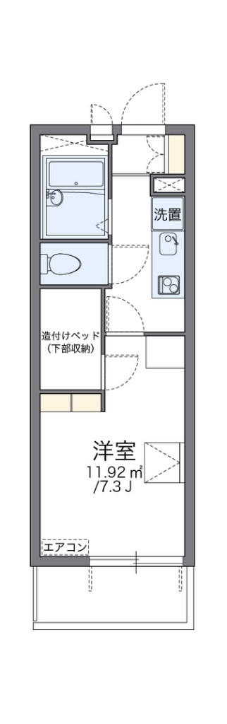 レオパレスアゼリア蛍池 間取り