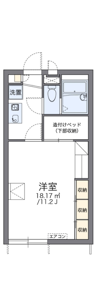レオパレスプリフェール 間取り