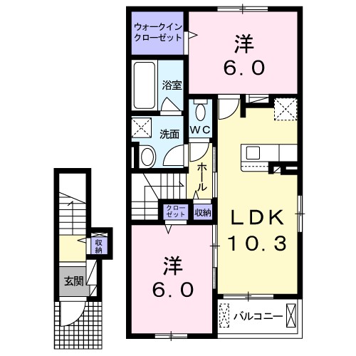 ポンテ　アルト　深井　ウノ 間取り