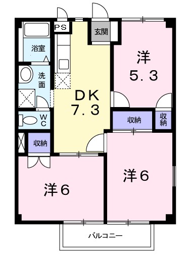 メゾンラメールⅢ 間取り
