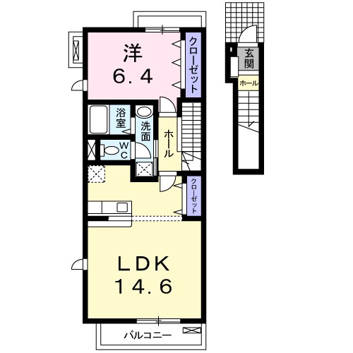 ゴールドクレスト雁屋南　弐番館 間取り