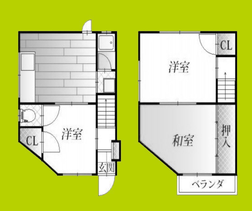 住道矢田8丁目貸家 間取り