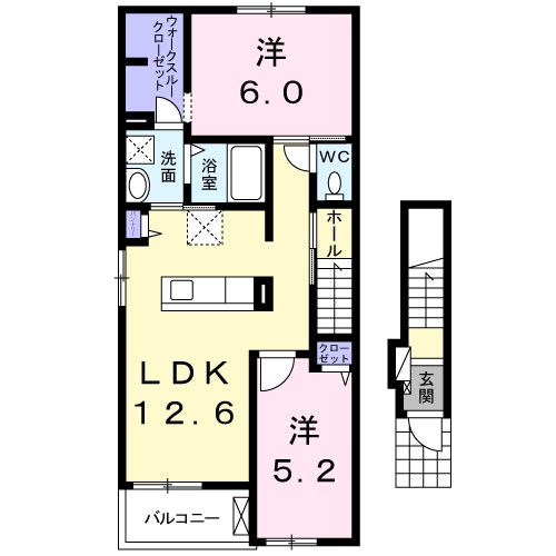 グリシーヌ桜ヶ丘Ⅵ・Ｗ 間取り図