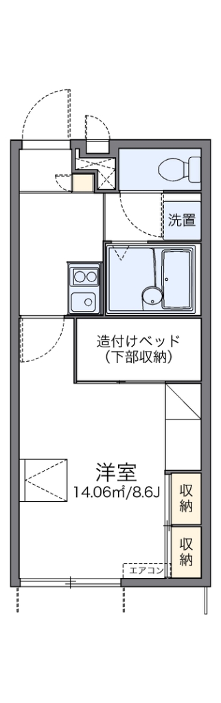 レオパレス中央公園 間取り
