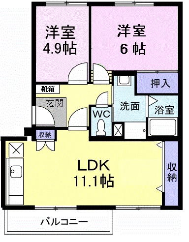 グランクオーレⅡ番館 間取り