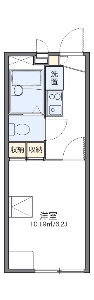レオパレスパレス猪名寺Ⅱ 間取り
