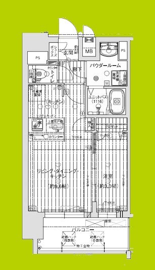 プレサンス深江橋ラヴィゲート 間取り図