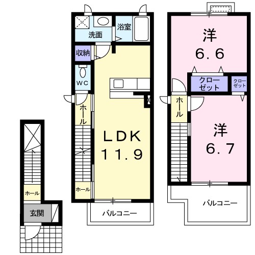 オーヴェスト２号館 間取り