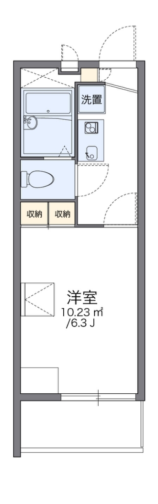 レオパレスかもじや 間取り