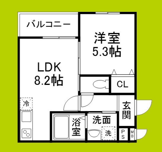レネスト新深江Ｂ 間取り図