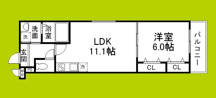 レネスト新深江Ｂ 間取り図