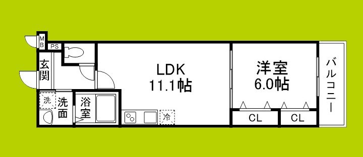 レネスト新深江Ｂ 間取り図