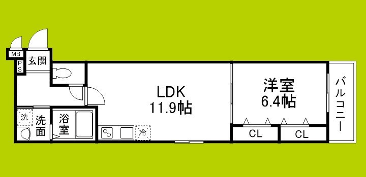レネスト新深江Ｂ 間取り図