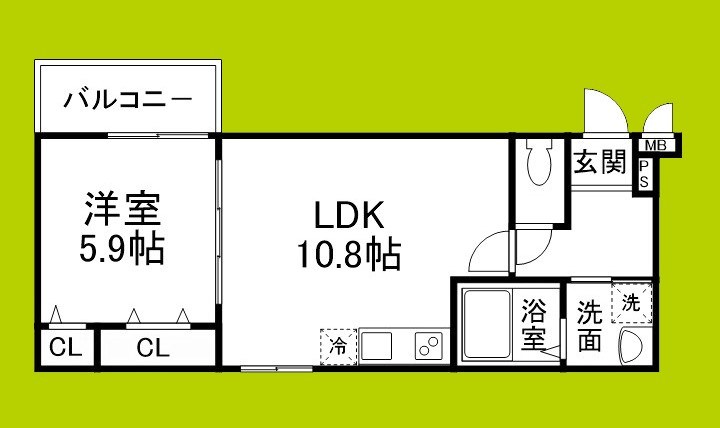 レネスト新深江Ｂ 間取り図