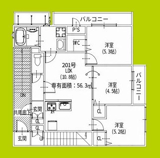 ピレーネ豊南町南 間取り