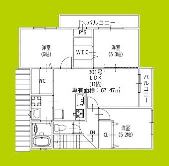 ピレーネ豊南町南 間取り