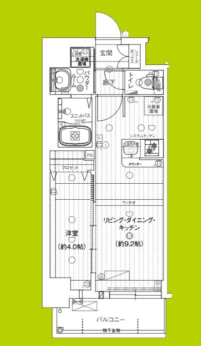 ソルテラスOSAKAJO EST 間取り図