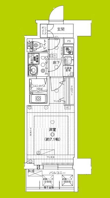 ソルテラスOSAKAJO EST 間取り図