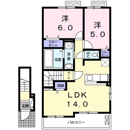 サウスコートⅠ 間取り