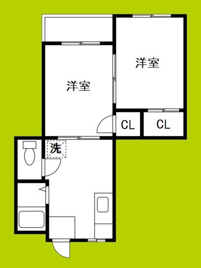 南津守冨士ハイツ 間取り