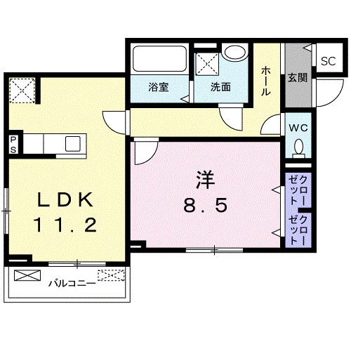 Ｋ’ｓ　ｆｌａｔ 間取り