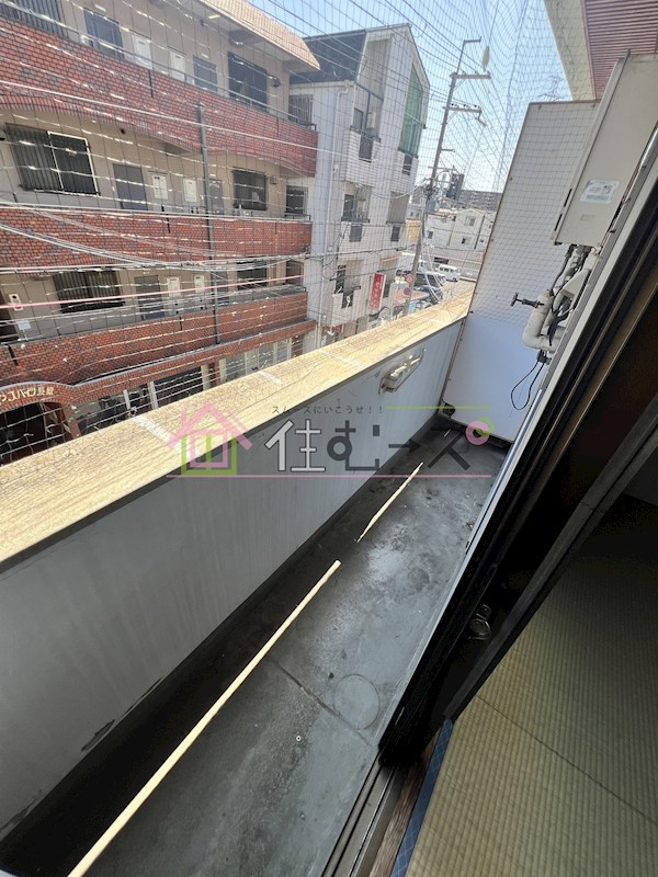 長原第１マンション ベランダ