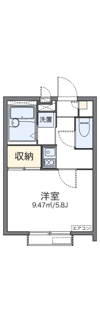 レオパレスハナテン２番館 間取り図