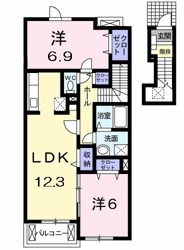 ラフレシール・メゾン・宮﨑Ⅱ 間取り