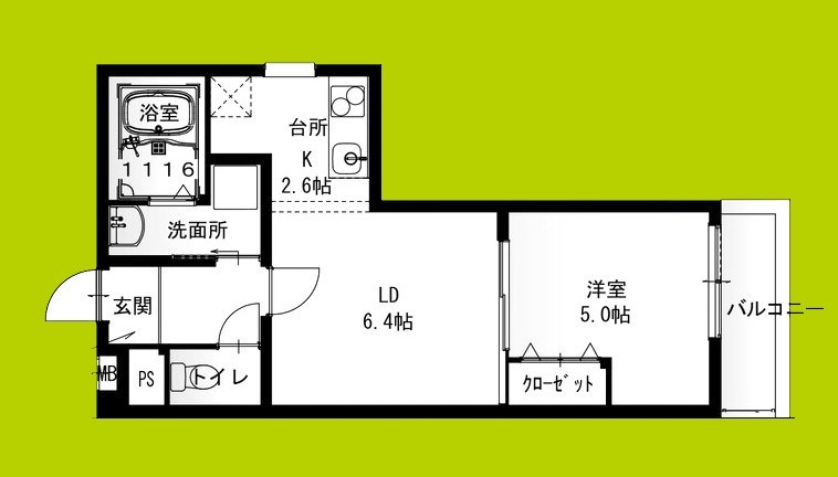 フジパレス俊徳道Ⅱ番館 間取り