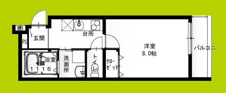 フジパレス俊徳道Ⅴ番館 間取り