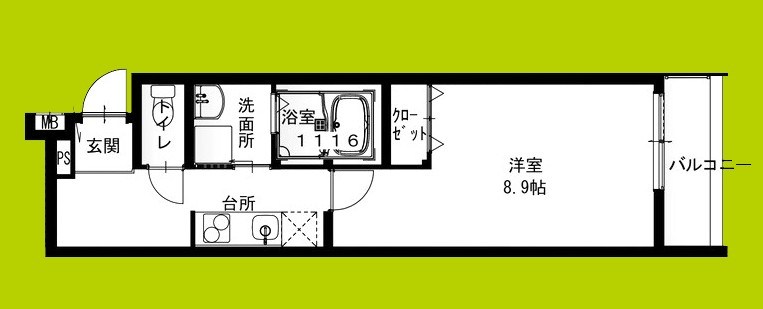 フジパレス俊徳道Ⅱ番館 間取り