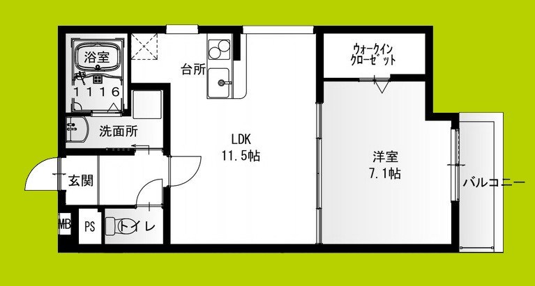フジパレス俊徳道Ⅱ番館 間取り