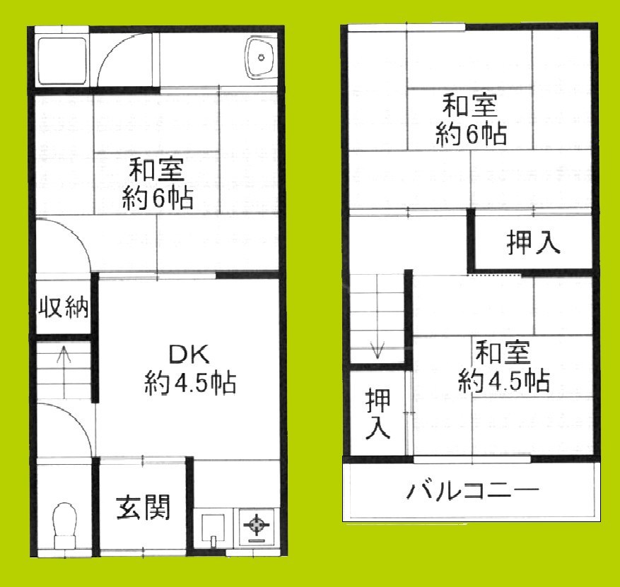 西住之江4丁目賃貸物件 間取り