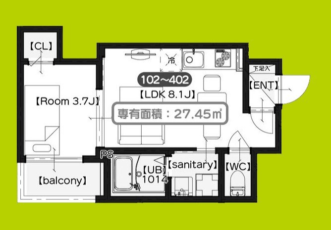 F　SEAM　春日出北 間取り