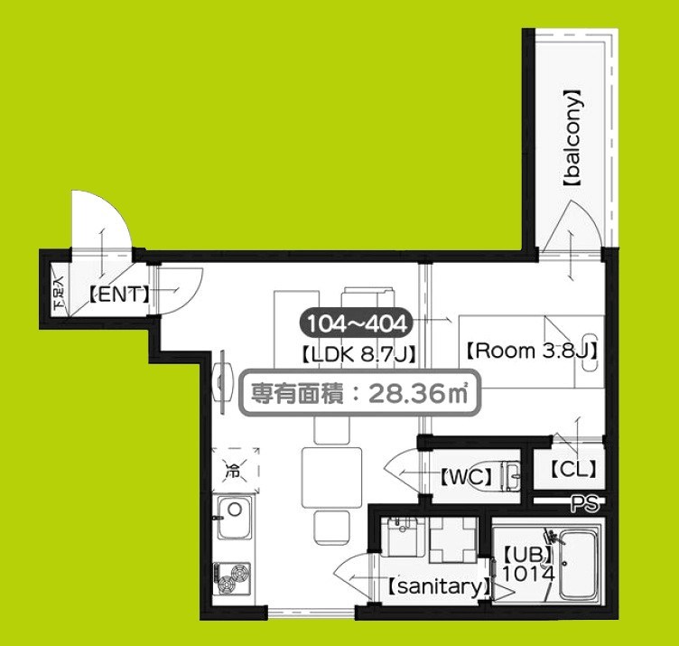 F　SEAM　春日出北 間取り