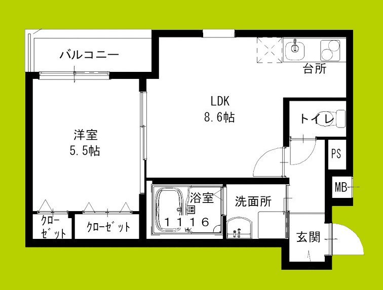 フジパレス岸和田下松 間取り