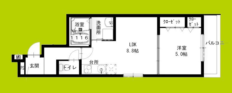 フジパレス岸和田下松 間取り