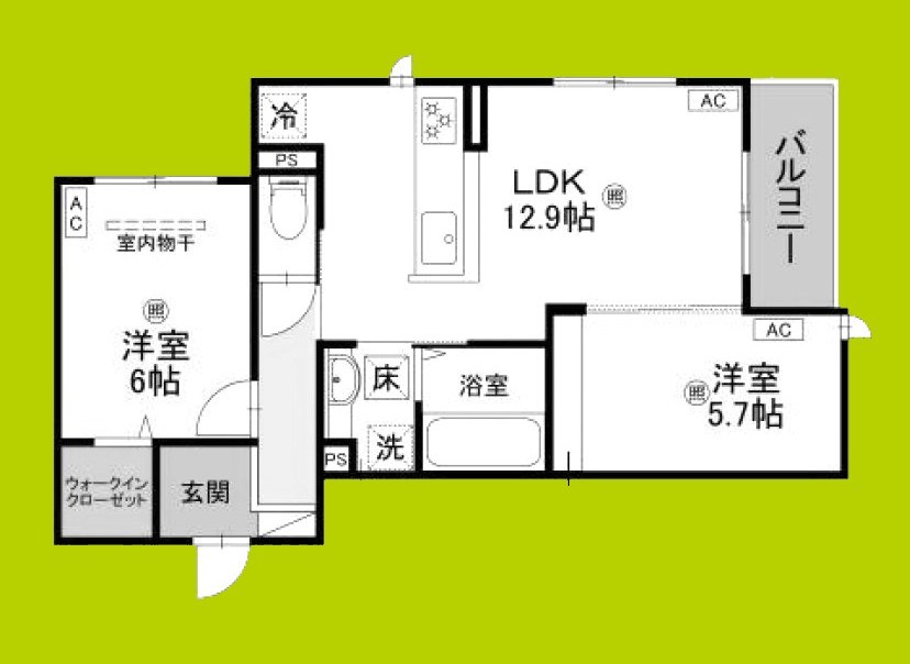 シャルム常盤 間取り図