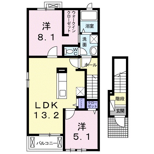 ベルメゾン　弐番館 間取り