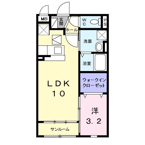 フルールⅠ 間取り