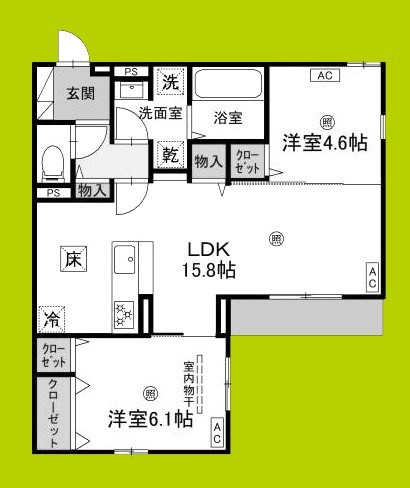 クラシスト甲子園一番町Ⅱ 間取り