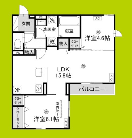 クラシスト甲子園一番町Ⅱ 間取り
