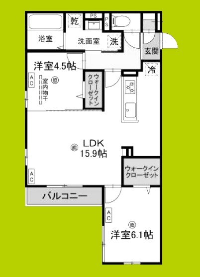 クラシスト甲子園一番町Ⅱ 間取り