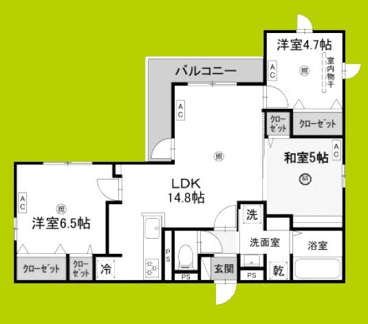 クラシスト甲子園一番町Ⅱ 間取り