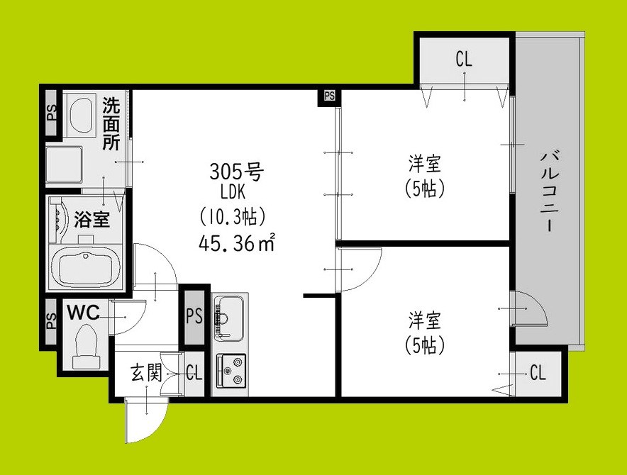 クリエオーレ御厨東 間取り図