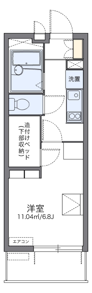 レオパレスおおさか御崎Ⅰ 間取り