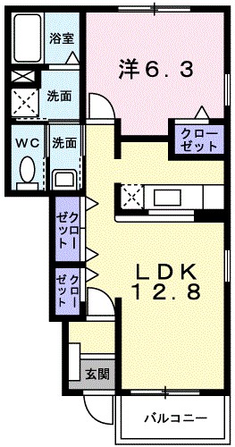 グリーン　コート　杉Ⅲ 間取り