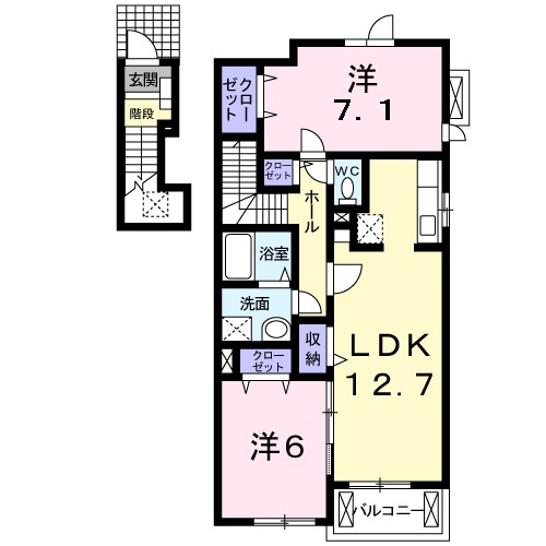 アメニティ　Ⅰ 間取り