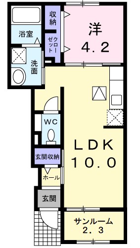 サンシャインフジⅢ 間取り図
